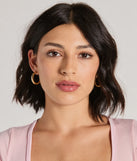 Trendy Chic Tube Hoop Earrings