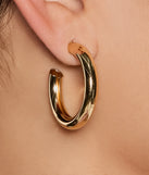 Trendy Chic Tube Hoop Earrings