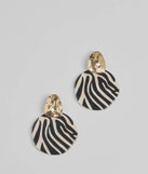 Wild Thing Zebra Print Statement Earrings