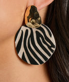 Wild Thing Zebra Print Statement Earrings