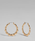 Chic Trendsetter Bamboo Hoop Earrings