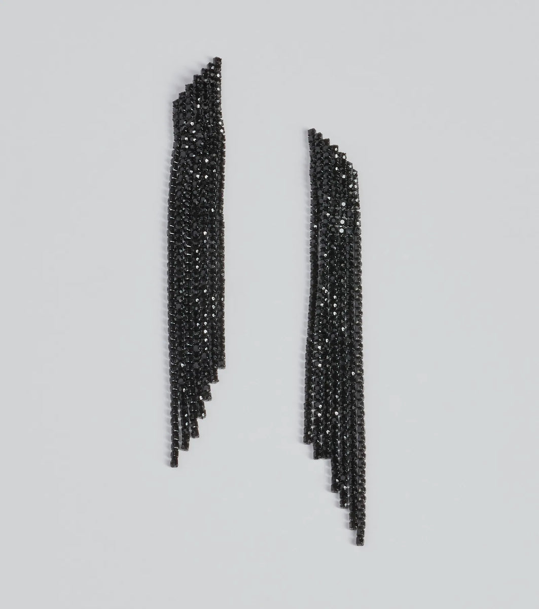 Bold Beaded Fringe Earrings