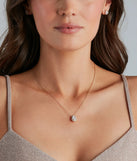 Simple Luxe Vibes Cubic Zirconia Necklace And Earrings Set