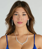 Homecoming jewelry and accessories like the Ever So Luxe Rhinestone Fringe Necklace And Earrings Set provide the finishing touch to help you dazzle at HOCO 2024!