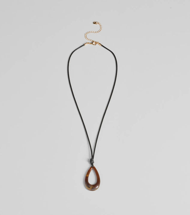 Eclectic Charm Teardrop Stone Necklace