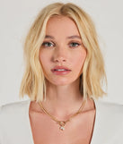 Something Chic Faux Pearl Toggle Layered Necklace