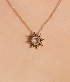 Radiant Shine Cubic Zirconia Sun Pendant Necklace