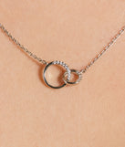 Chic Shine Cubic Zirconia Circle Charm Necklace