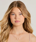 Chic Simplicity Open-Circle Charm Necklace