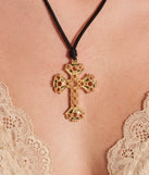 Bold Style Baroque Cross Necklace