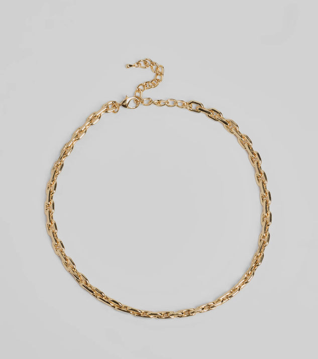 Minimalistic Chain-Link Choker Necklace