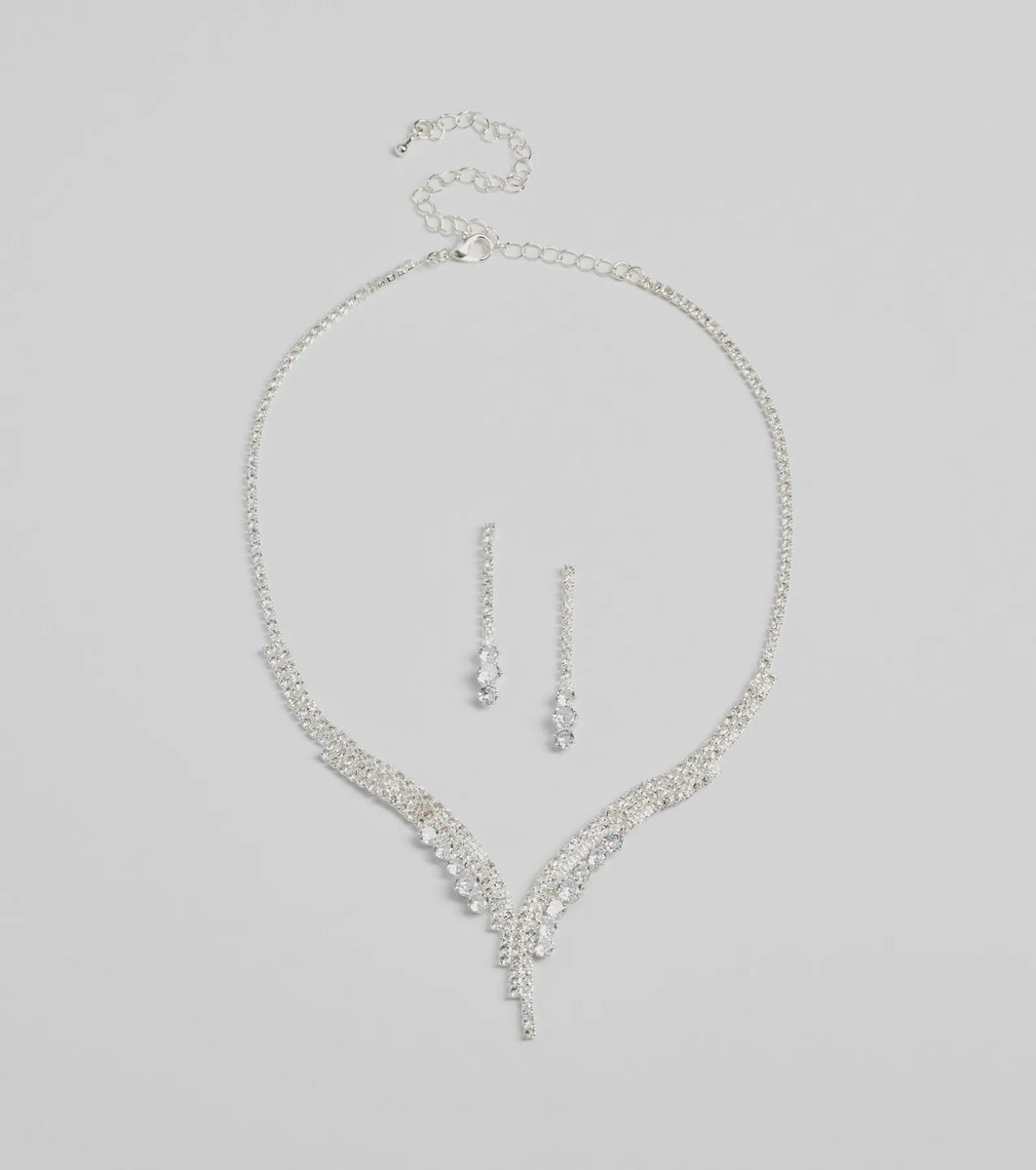 Beauty Perfection Necklace And Earrings Set