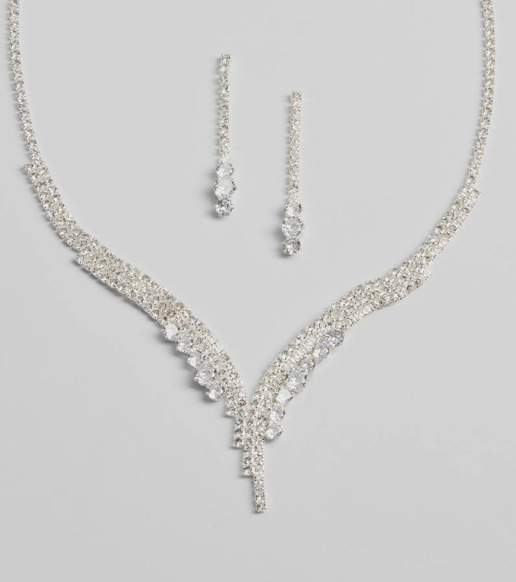 Beauty Perfection Necklace And Earrings Set