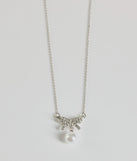 Simple And Stunning Rhinestone Bow Necklace