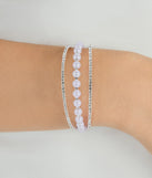 Forever Glamorous Rhinestone And Pearl Cuff Bracelet