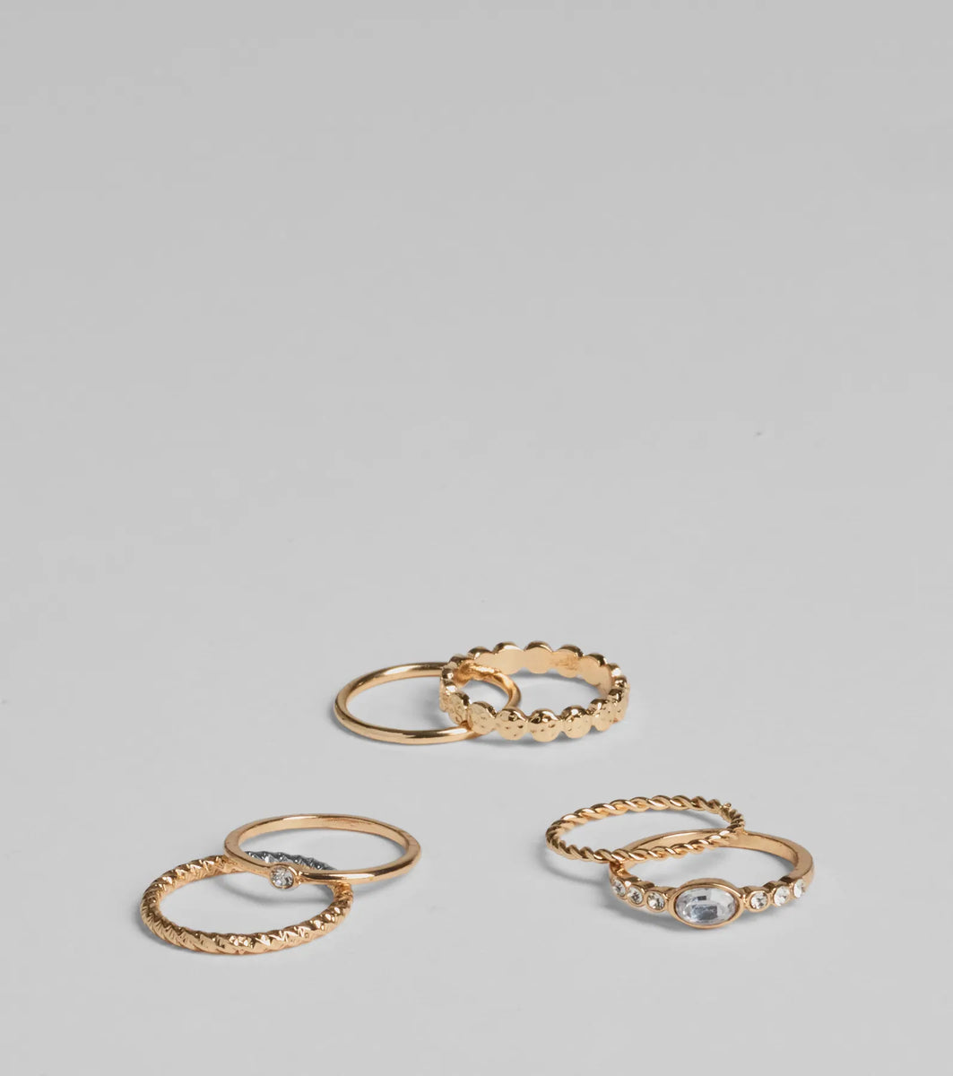 Touch Of Sparkle Six Pack Ring Set