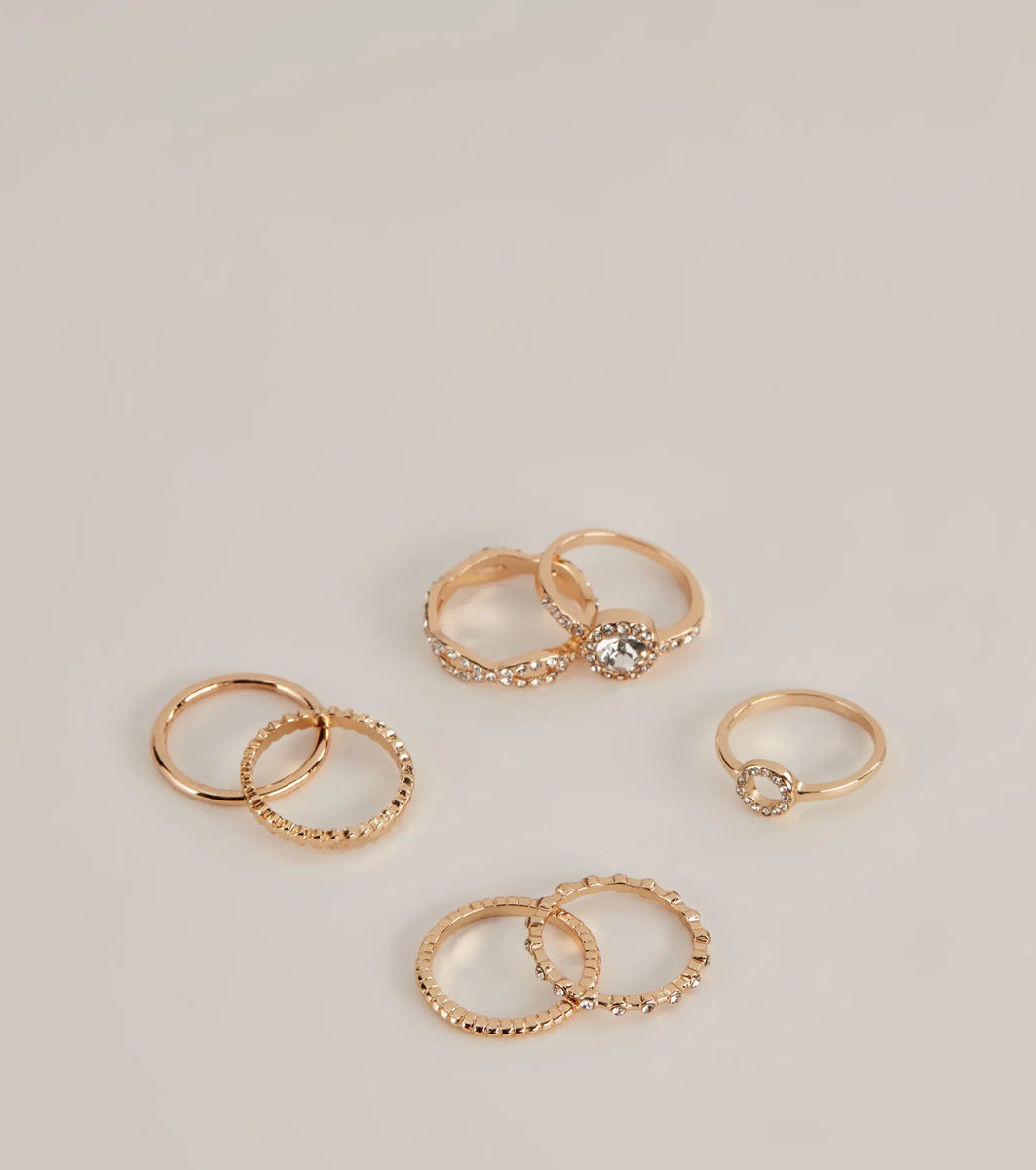 Endless Shine Eight-Pack Ring Set