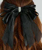 Sweet Look Faux Pearl Hair Bow Barrette