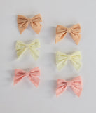 Perfectly Forever Six Pack Rhinestone Bow Barrettes