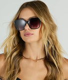 Chic Drama Oversized Square Sunglasses