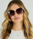 Bold Flair Oversized Square Sunglasses