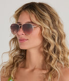 Got The Look Sleek Aviator Sunglasses