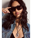 Simply Rad Flat Top Rectangle Sunglasses