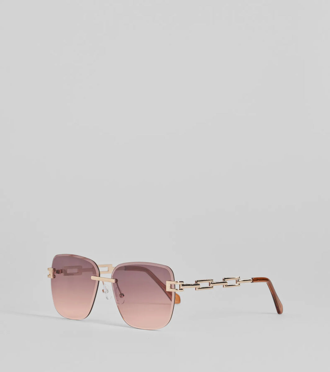 Cutest Vision Chain Link Trim Sunglasses