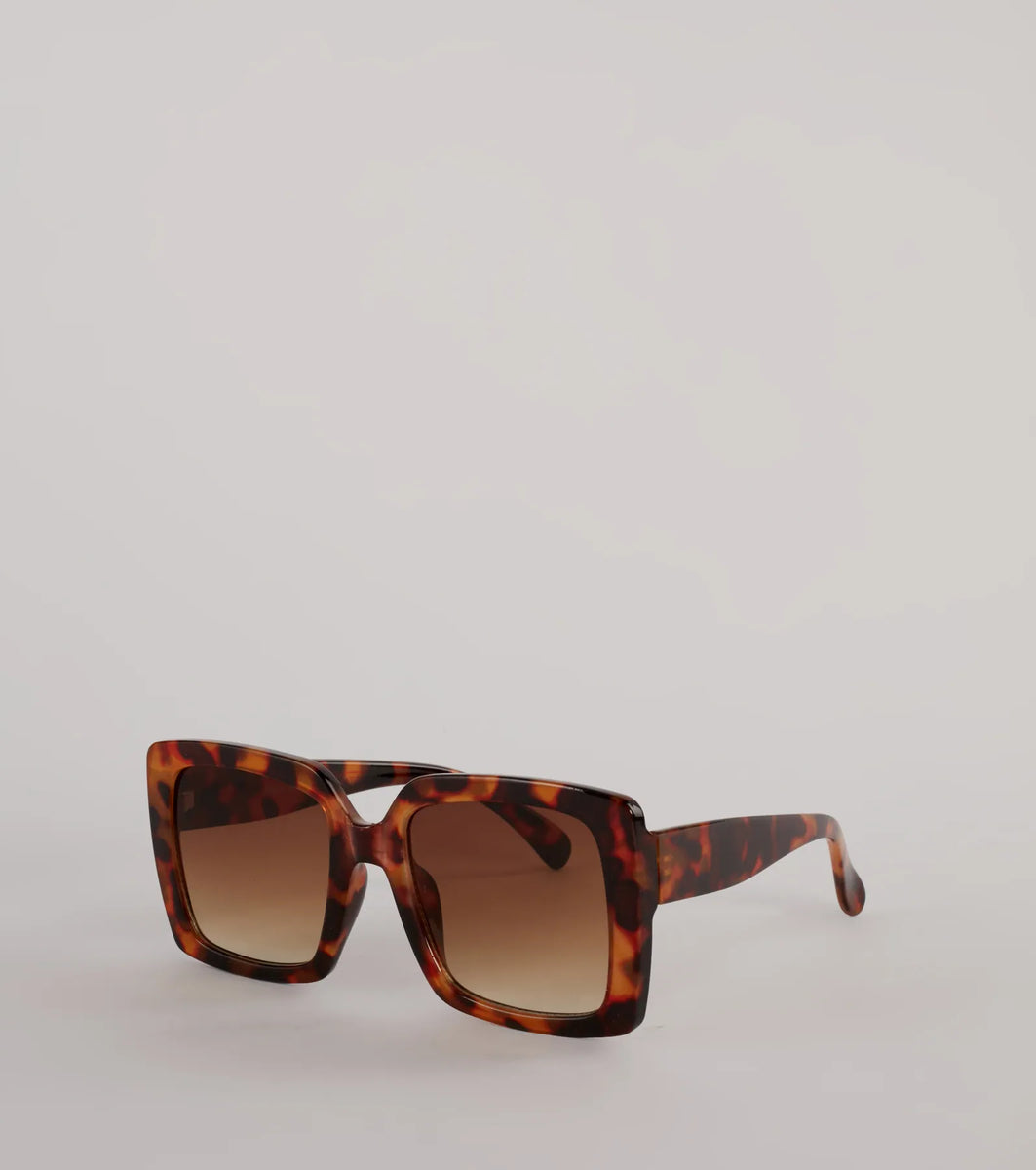 Unfazed Babe Oversized Square Sunglasses