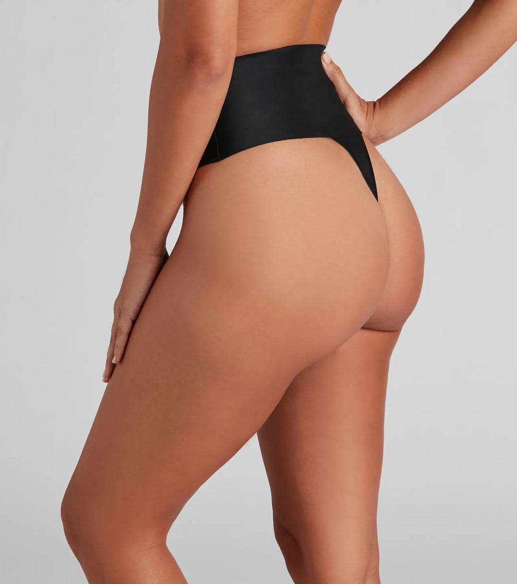 Sleek And Seamless Mid-Rise Shaper Thong