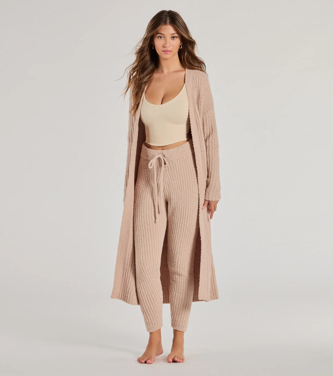 Cozy Layers Chenille Knit Long Sleeve Duster