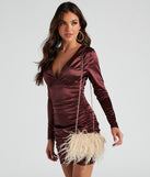 Demure Diva Marabou Feather Ring Clutch