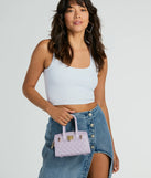 So Jelly Quilted Lock Satchel Tote Bag