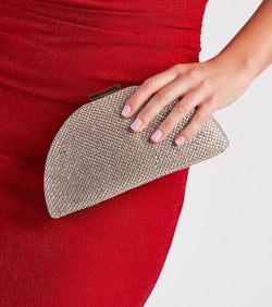 A Touch Of Glitz And Glam Rhinestone Mesh Clutch