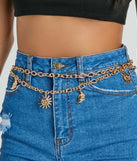 Sky Gazing Moon Star Chain Belt