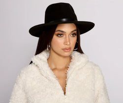 Looks Can Slay Faux Wool Panama Hat