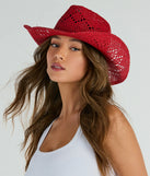 Country Girl At Heart Straw Cowboy Hat