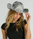 Sass Standoff Snake Print Cowboy Hat