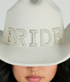 Faux Pearl Bride Cowboy Hat