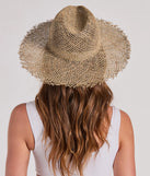 Texas Sun Frayed Straw Panama Hat