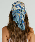 Radiant Accent Floral Boho Satin Scarf