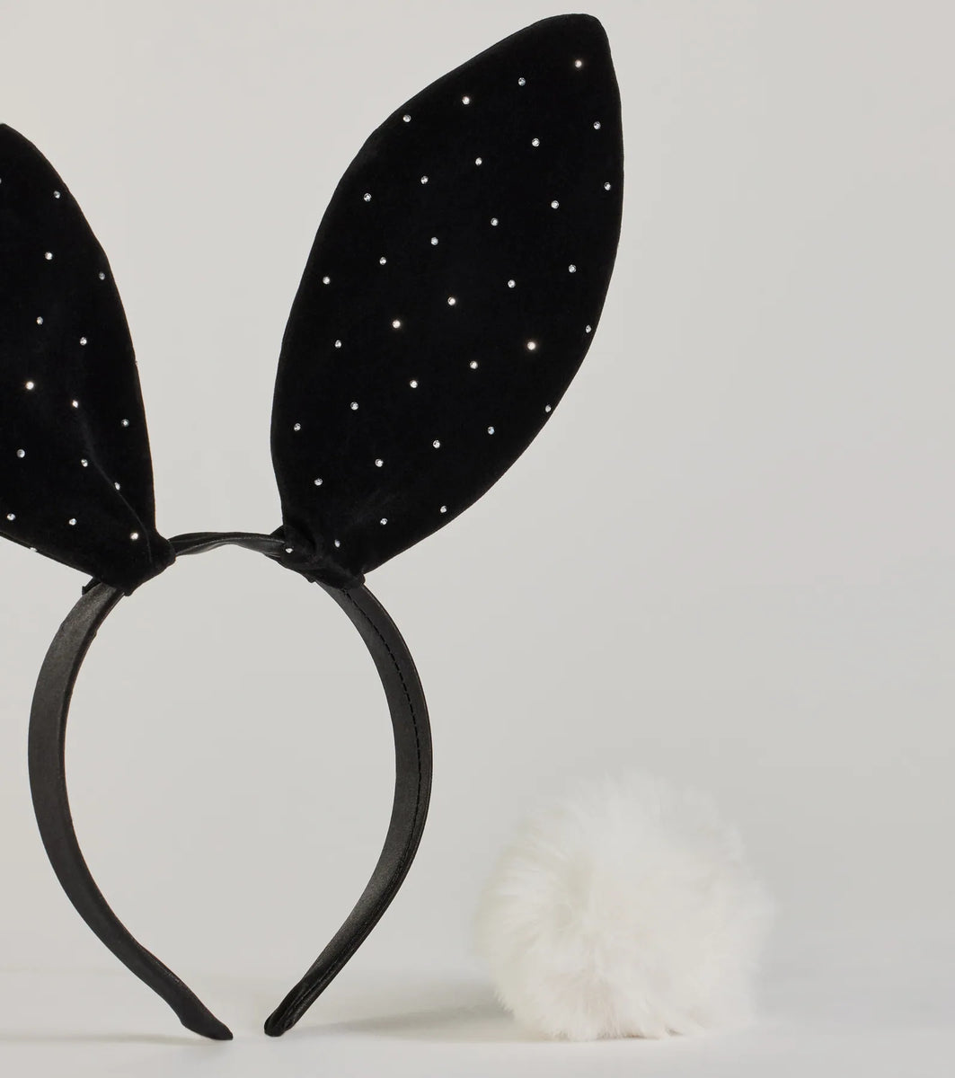 Vixen Bunny Velvet Rhinestone Ears And Tail Set