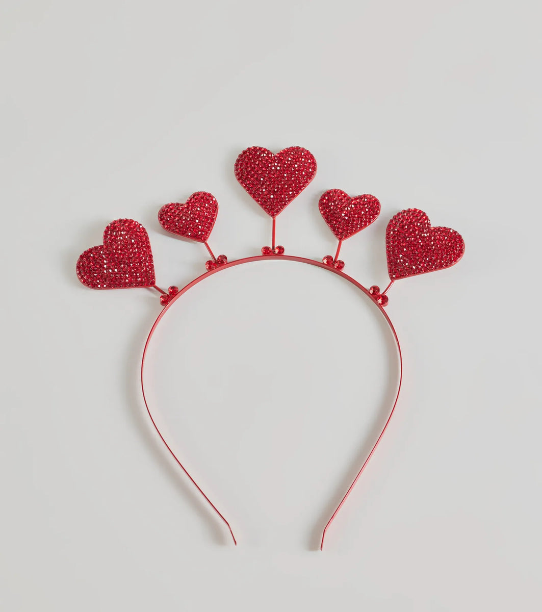 Cupid Cutie Rhinestone Heart Headband