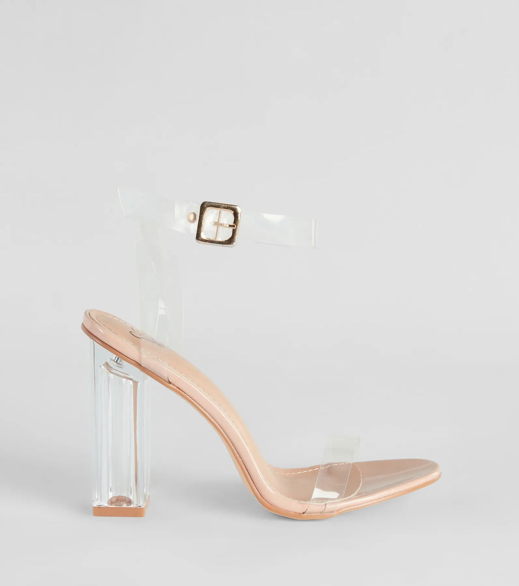 Clearly On Trend Lucite Block Heels