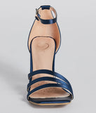 Sleek Status Satin Strappy Block Heels