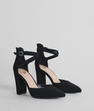 Step Out Pointed Toe Block Heel Pumps