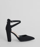 Step Out Pointed Toe Block Heel Pumps