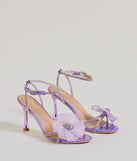 Glam Enchantment Organza Flower Metallic Heels