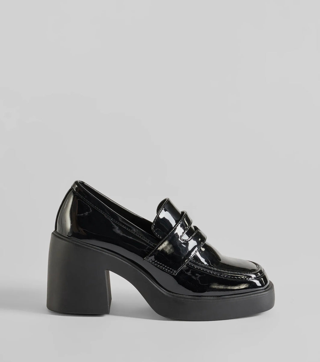 Girl On The Go Platform Block Heel Loafers