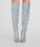 Truly Sparkled Glitter Over-The-Knee Boots